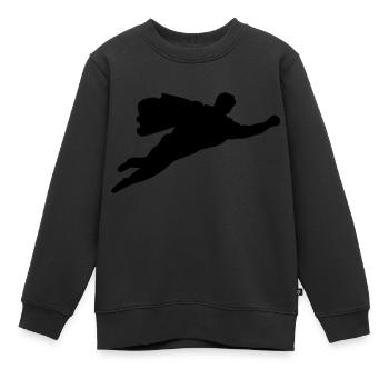 held - Kinder Premium Organic Sweatshirt - Schwarz - Vorne - AI Model Kid Female (0cm)
