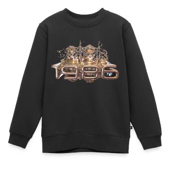 1986 Metall flüssig - Kinder Premium Organic Sweatshirt - Schwarz - Vorne - AI Model Kid Female (0cm)