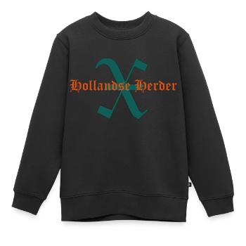 Schriftzug X-Hollandse Herder - Kinder Premium Organic Sweatshirt - Schwarz - Vorne - AI Model Kid Female (0cm)