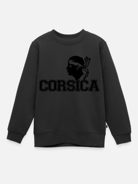 Corsica Maure - Sweat Premium enfant bio - noir