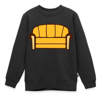 Couch - Kinder Premium Organic Sweatshirt - Schwarz - Vorne - AI Model Kid Female (0cm)