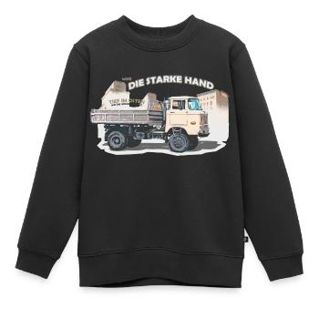 ifa w50 lkw ddr ossi - Kinder Premium Organic Sweatshirt - Schwarz - Vorne - AI Model Kid Female (0cm)