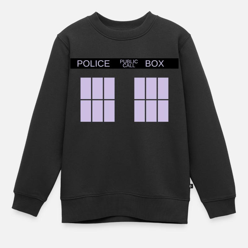 TARDIS - Sweat Premium enfant bio - noir