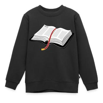 Holy Bible - Kids Premium Organic Sweatshirt - black - Front - AI Model Kid Female (0cm)