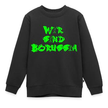 Wir sind BMG in grün - Kinder Premium Organic Sweatshirt - Schwarz - Vorne - AI Model Kid Female (0cm)