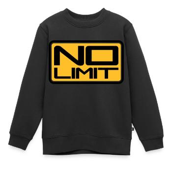 No Limit Shield - Kinder Premium Organic Sweatshirt - Schwarz - Vorne - AI Model Kid Female (0cm)
