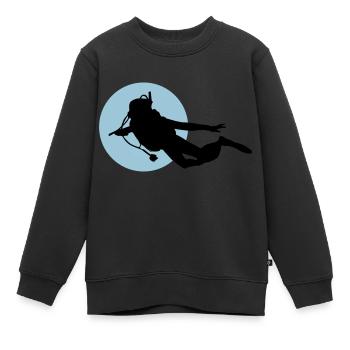 Diving - Kinder Premium Organic Sweatshirt - Schwarz - Vorne - AI Model Kid Female (0cm)