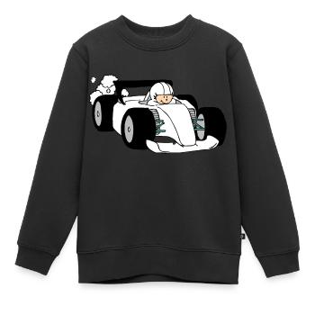 Formula Race car - Kids Premium Organic Sweatshirt - black - Front - AI Model Kid Female (0cm)