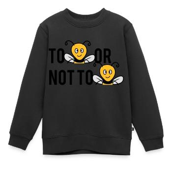 Être ou ne pas être des abeilles - Sweat Premium enfant bio - noir - Devant - AI Model Kid Female (0cm)
