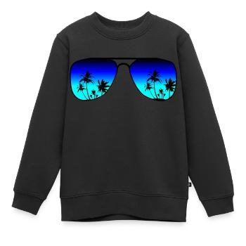Sonnenbrille Urlaub - Kinder Premium Organic Sweatshirt - Schwarz - Vorne - AI Model Kid Female (0cm)