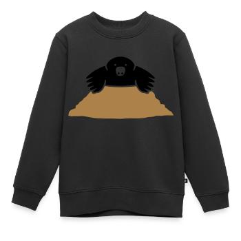 Maulwurf - Kinder Premium Organic Sweatshirt - Schwarz - Vorne - AI Model Kid Female (0cm)