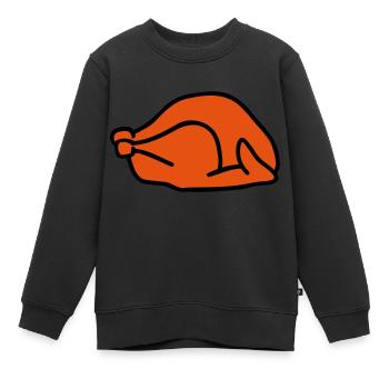 Truthahn - Kinder Premium Organic Sweatshirt - Schwarz - Vorne - AI Model Kid Female (0cm)