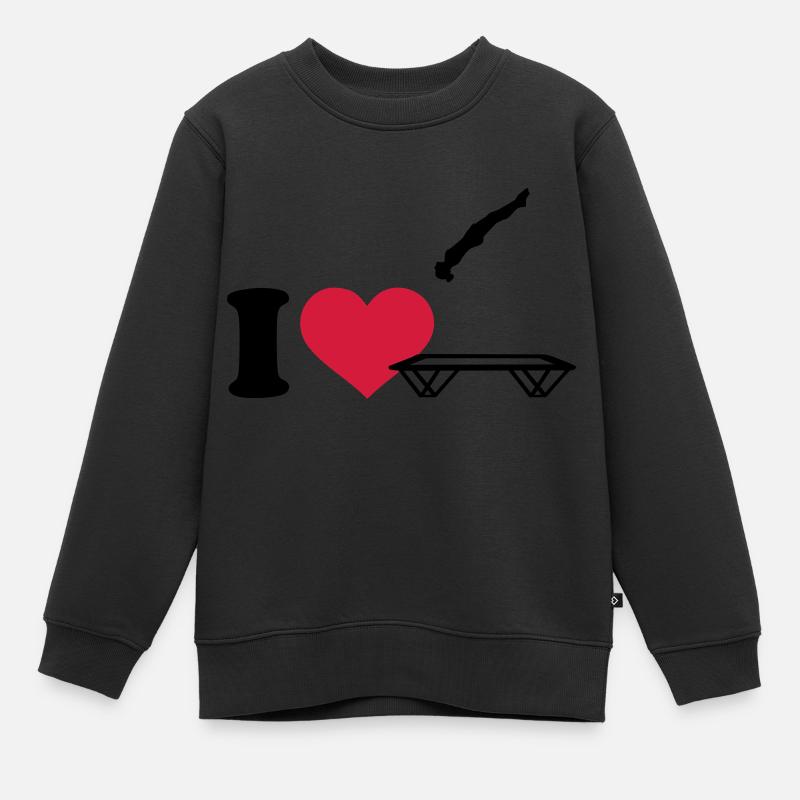 Trampolin - Kinder Premium Organic Sweatshirt - Schwarz