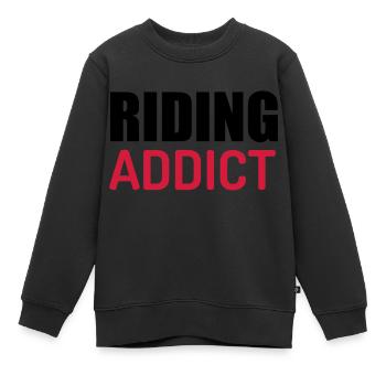 Reiten / Pferd / Reiter / Pferdesport - Kinder Premium Organic Sweatshirt - Schwarz - Vorne - AI Model Kid Female (0cm)