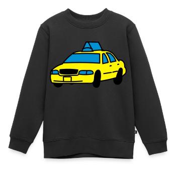 Taxi - Kinder Premium Organic Sweatshirt - Schwarz - Vorne - AI Model Kid Female (0cm)