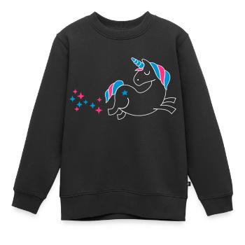 unicorn - Einhorn Sternenstaub - Kinder Premium Organic Sweatshirt - Schwarz - Vorne - AI Model Kid Female (0cm)
