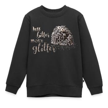 Glitzermop - Sweat Premium enfant bio - noir - Devant - AI Model Kid Female (0cm)