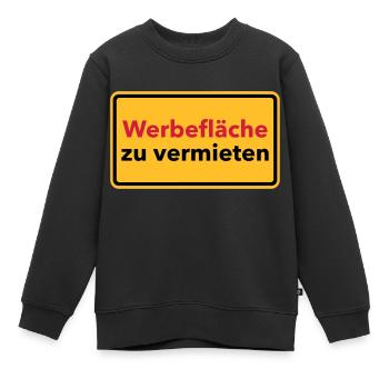 Werbung - Kinder Premium Organic Sweatshirt - Schwarz - Vorne - AI Model Kid Female (0cm)