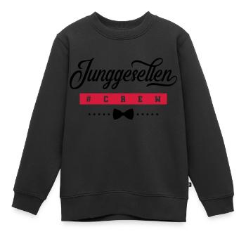 junggesellen crew - Kinder Premium Organic Sweatshirt - Schwarz - Vorne - AI Model Kid Female (0cm)