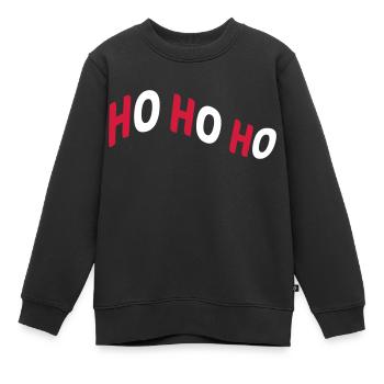 Rouge blanc Ho - Sweat Premium enfant bio - noir - Devant - AI Model Kid Female (0cm)
