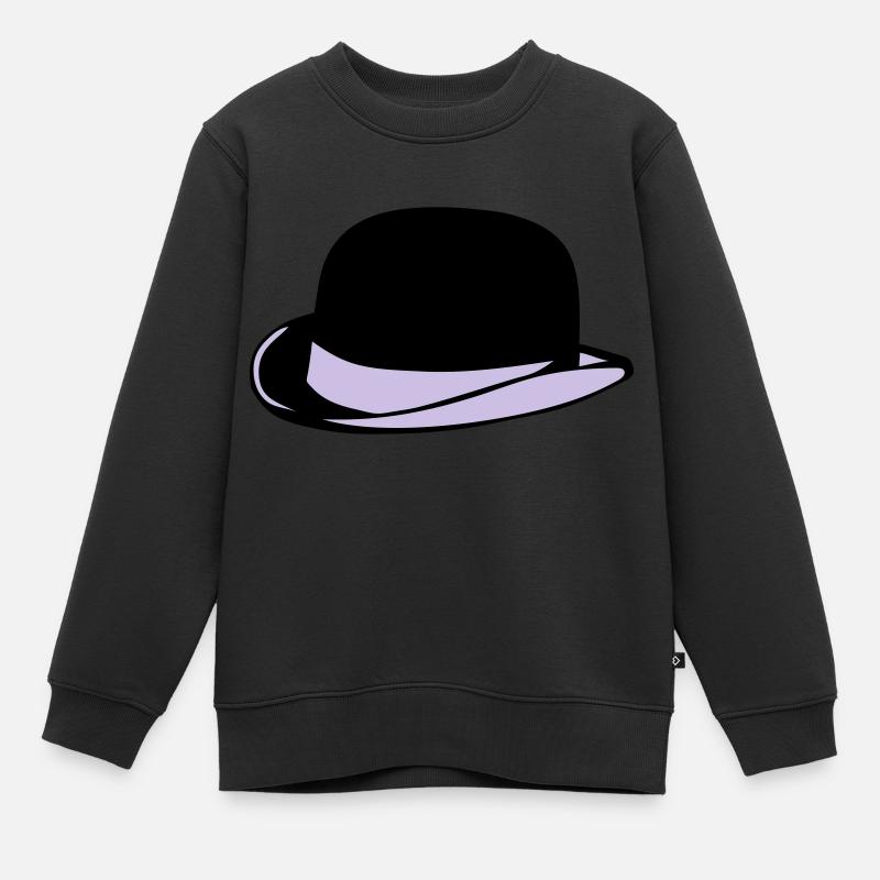 chapeau melon 2 - Sweat Premium enfant bio - noir