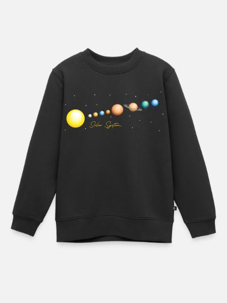 Sonnensystem - Premium børne sweatshirt økologisk - sort