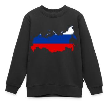 Russie Russie Poutine - Sweat Premium enfant bio - noir - Devant - AI Model Kid Female (0cm)