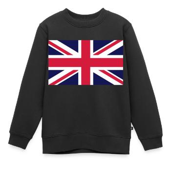 Royaume-Uni - Sweat Premium enfant bio - noir - Devant - AI Model Kid Female (0cm)
