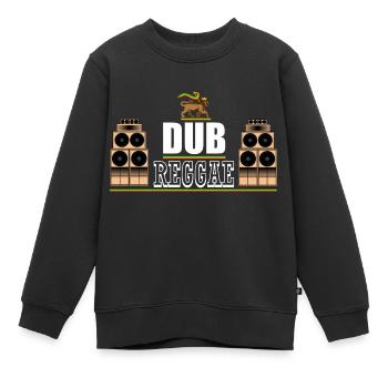 Lion Dub Reggae - Sweat Premium enfant bio - noir - Devant - AI Model Kid Female (0cm)