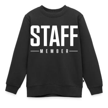 membre du staff - Sweat Premium enfant bio - noir - Devant - AI Model Kid Female (0cm)