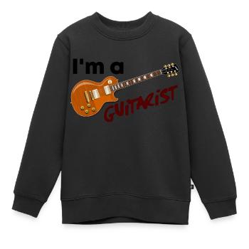 Musiker - ich bin ein Gitarrist - ich bin ein Gitarrist - Kinder Premium Organic Sweatshirt - Schwarz - Vorne - AI Model Kid Female (0cm)