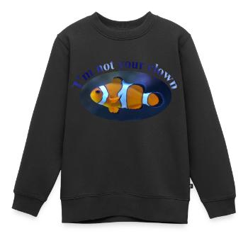 Clown - Kinder Premium Organic Sweatshirt - Schwarz - Vorne - AI Model Kid Female (0cm)