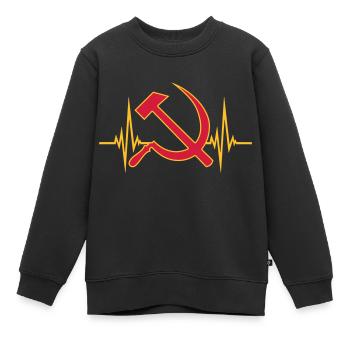 Communisme pulsé - Sweat Premium enfant bio - noir - Devant - AI Model Kid Female (0cm)