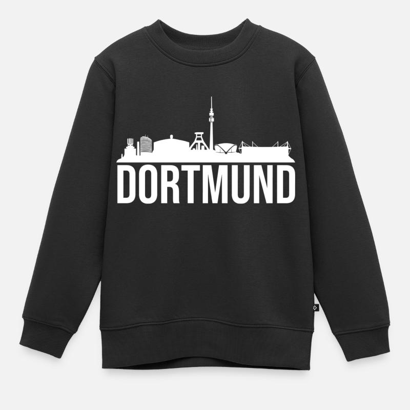 dortmund white - Sweat Premium enfant bio - noir