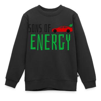 Voiture électrique énergie propre Sons of Energy - Sweat Premium enfant bio - noir - Devant - AI Model Kid Female (0cm)