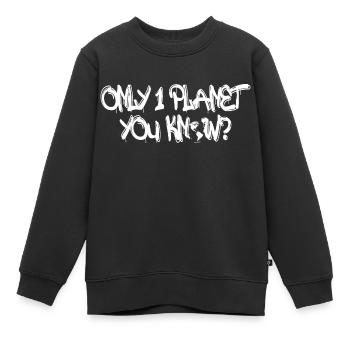 Klimawandel / Klimaschutz - Kinder Premium Organic Sweatshirt - Schwarz - Vorne - AI Model Kid Female (0cm)