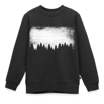 wald | wälder | Tannen | Holzfäller - Kinder Premium Organic Sweatshirt - Schwarz - Vorne - AI Model Kid Female (0cm)