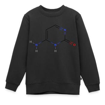 Cytosin Molekül - Farbige Strukturformel - Kinder Premium Organic Sweatshirt - Schwarz - Vorne - AI Model Kid Female (0cm)