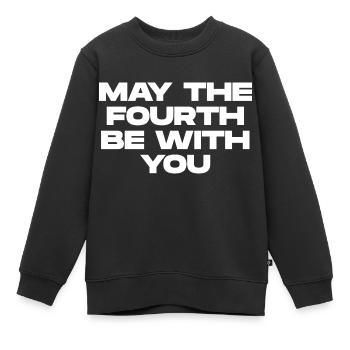 Que le quatrième - Sweat Premium enfant bio - noir - Devant - AI Model Kid Female (0cm)