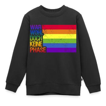 War wohl doch keine Phase Regenbogen Demonstration - Kinder Premium Organic Sweatshirt - Schwarz - Vorne - AI Model Kid Female (0cm)