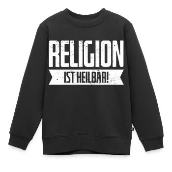 Religion Atheist Agnostiker Geburtstag Geschenk - Kinder Premium Organic Sweatshirt - Schwarz - Vorne - AI Model Kid Female (0cm)