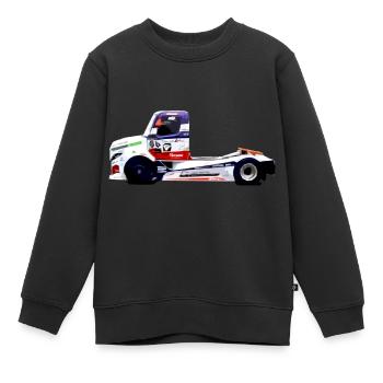 Rennwagen - Kinder Premium Organic Sweatshirt - Schwarz - Vorne - AI Model Kid Female (0cm)