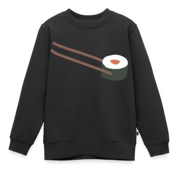 Sushi baguettes - Sweat Premium enfant bio - noir - Devant - AI Model Kid Female (0cm)