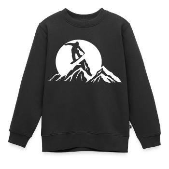 Snowboard Snowboarder - Kinder Premium Organic Sweatshirt - Schwarz - Vorne - AI Model Kid Female (0cm)