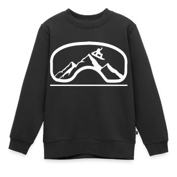 Snowboard Snowboarder - Kinder Premium Organic Sweatshirt - Schwarz - Vorne - AI Model Kid Female (0cm)