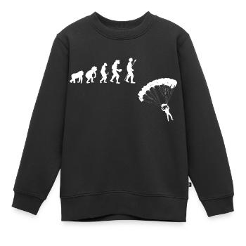 Entwicklung des Fallschirms - Kinder Premium Organic Sweatshirt - Schwarz - Vorne - AI Model Kid Female (0cm)