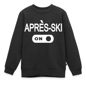 Ski Skiing Après-Ski - Sweat Premium enfant bio - noir - Devant - AI Model Kid Female (0cm)