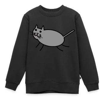 Kitty cat kitten Solo 1 - Kids Premium Organic Sweatshirt - black - Front - AI Model Kid Female (0cm)
