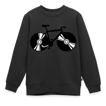 vélo turntable dissous - Sweat Premium enfant bio - noir - Devant - AI Model Kid Female (0cm)