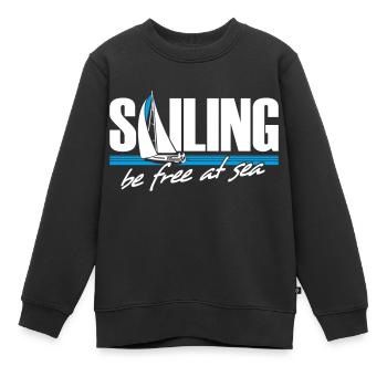 Navigation - Sweat Premium enfant bio - noir - Devant - AI Model Kid Female (0cm)